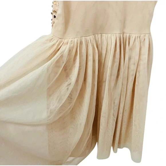 George Girls Size 12 Rose Gold Sequin Tulle Dress Party Special Occasion - Picture 4 of 5